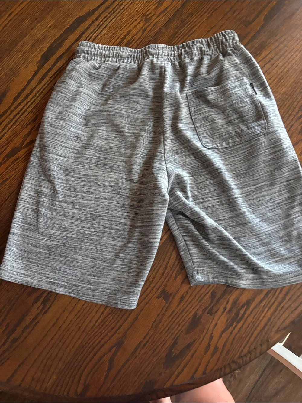 Ring of Fire Men's Heather Gray Athletic Shorts with Black Trim